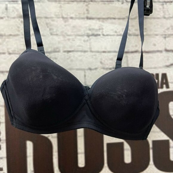 Hanro 32B Black Smooth Illusion Spacer Cup Bra - Picture 3 of 5